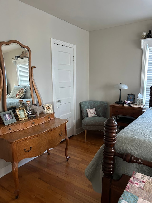 bedroom featuring hardwood / wood-style floors