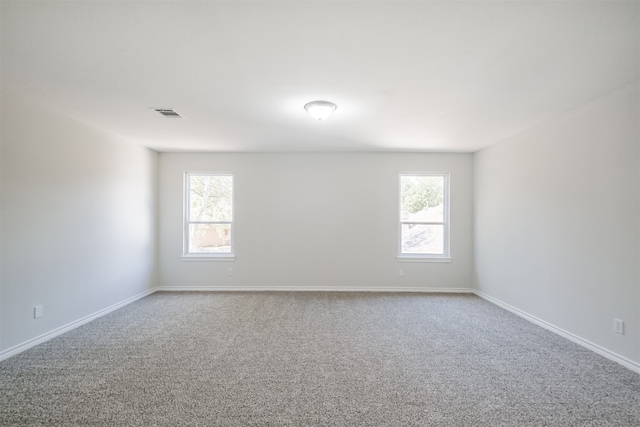 carpeted spare room with plenty of natural light