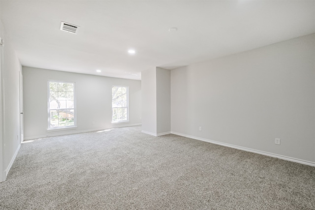 view of carpeted spare room