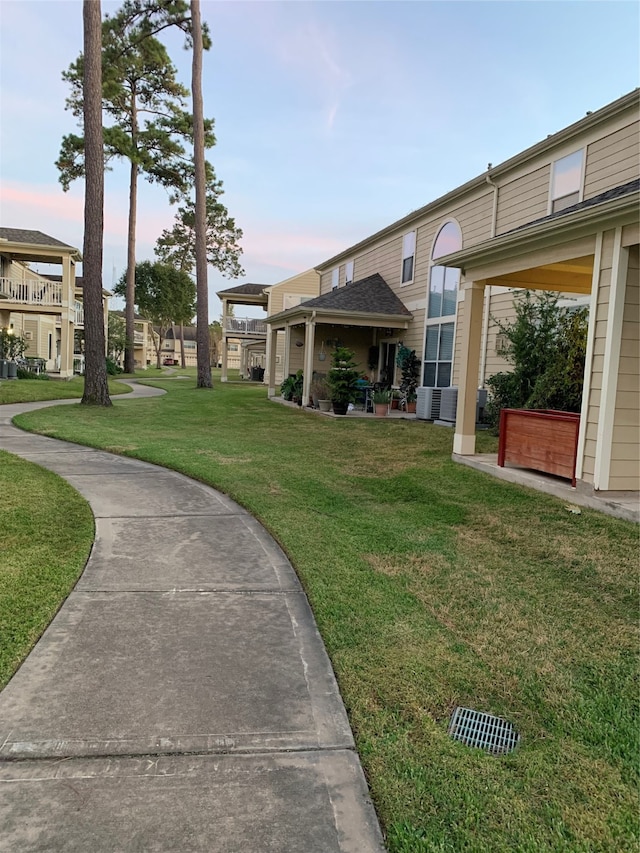 view of community with a gazebo and a yard