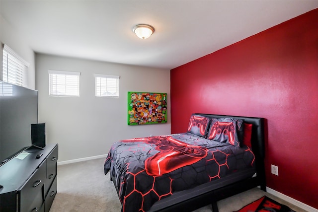 view of carpeted bedroom