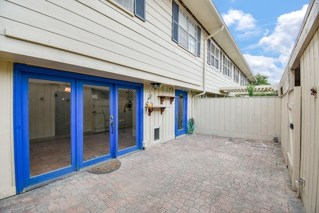 view of patio with fence