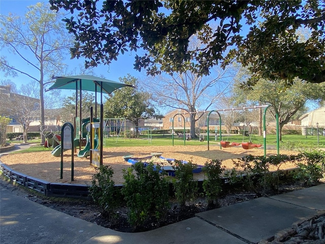 view of property's community featuring playground community