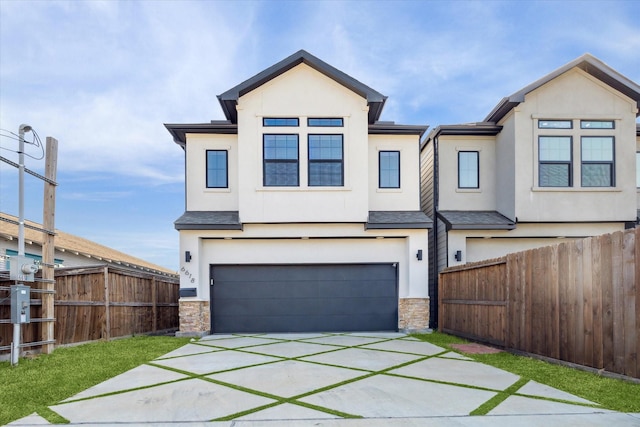 view of front of house featuring a garage