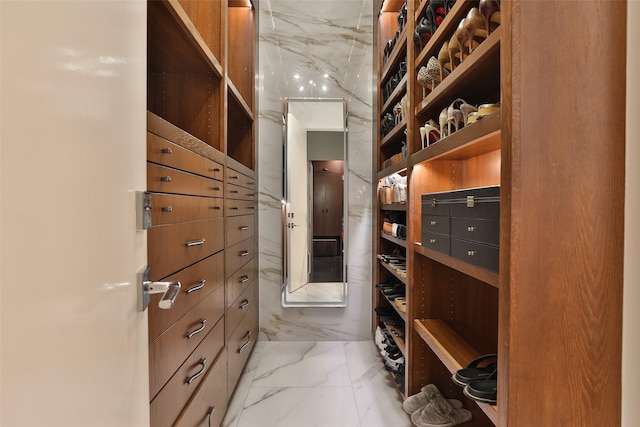 view of walk in closet