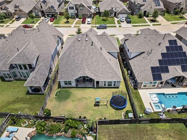 birds eye view of property featuring a residential view