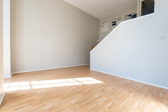 unfurnished room featuring light hardwood / wood-style floors