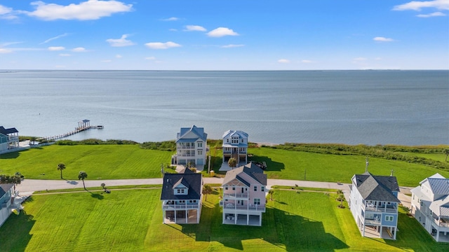 26831 Bay Water Dr, Galveston, TX 77554 - bird's eye view with a water view