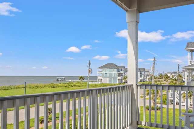 26831 Bay Water Dr, Galveston, TX 77554 - balcony featuring a water view