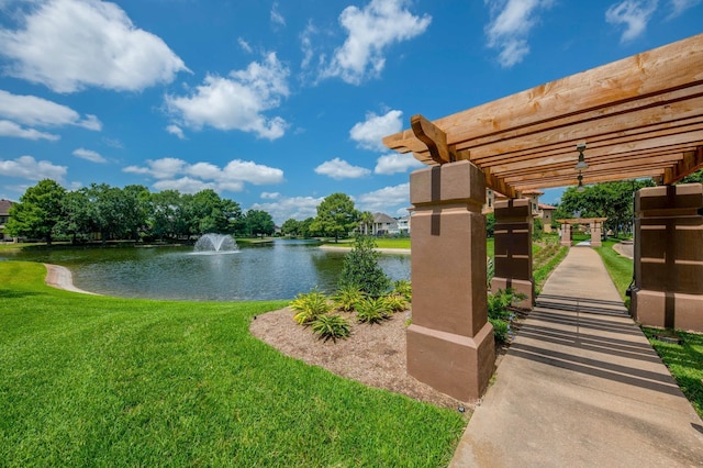 view of water feature