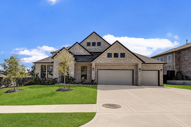 view of front facade with a front yard