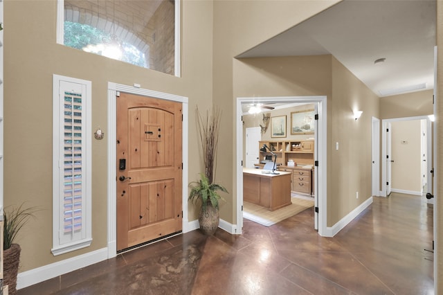 entrance foyer featuring a high ceiling