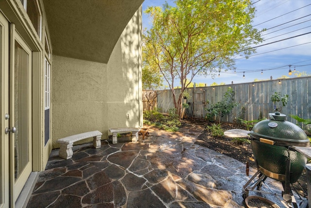 view of patio / terrace with a grill