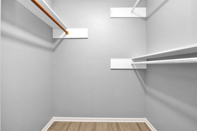 spacious closet with wood-type flooring