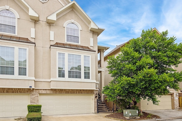 view of property featuring a garage