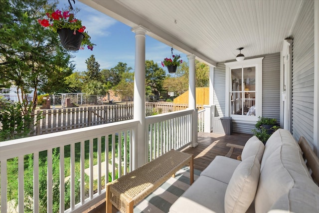 view of wooden deck