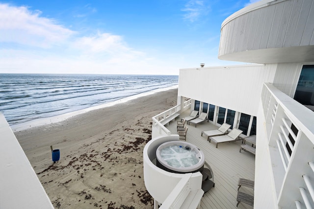 property view of water with a view of the beach