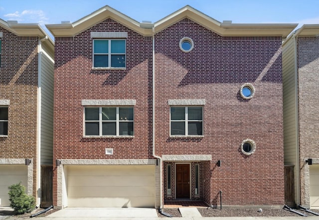 view of property with a garage