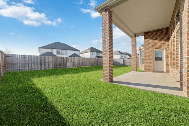 view of yard with a patio