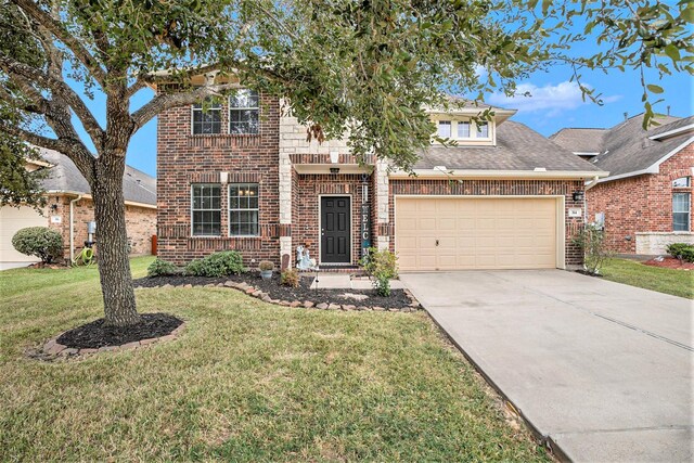 view of front of home with a front yard