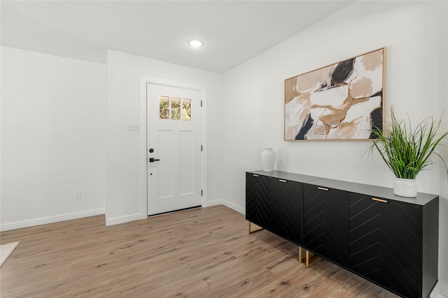 entryway featuring light wood-type flooring