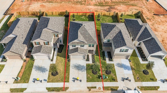 birds eye view of property featuring a residential view