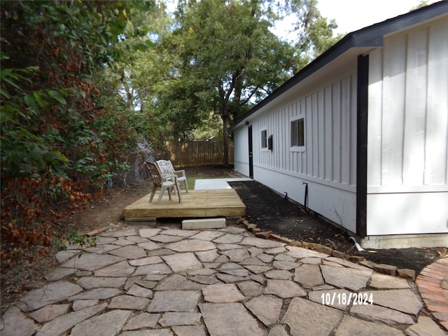 view of patio / terrace with a wooden deck