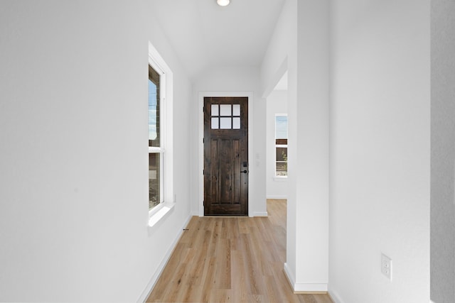 entrance foyer featuring light hardwood / wood-style floors