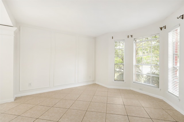 view of tiled spare room