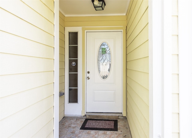 view of doorway to property