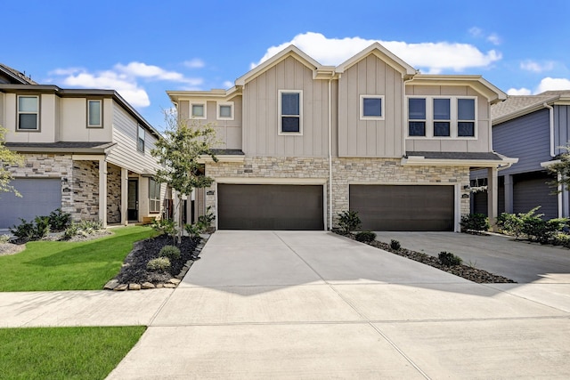 view of property featuring a garage