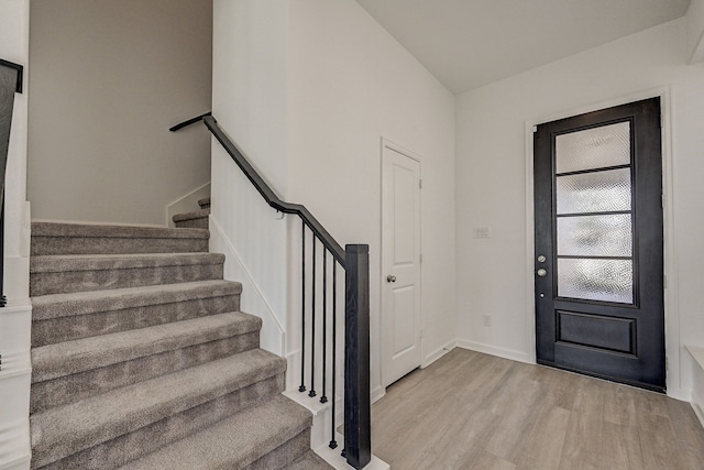 entryway featuring light hardwood / wood-style floors