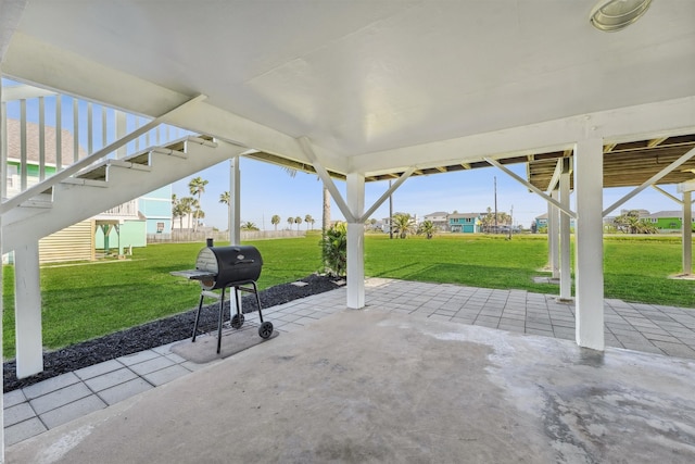 view of patio / terrace with a grill