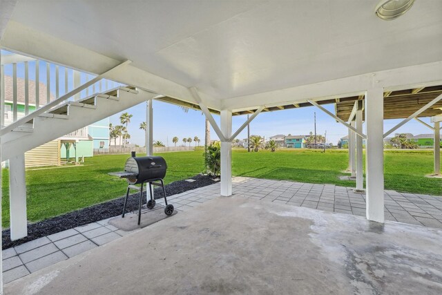 view of patio / terrace with a grill