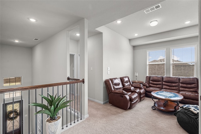 view of carpeted living room