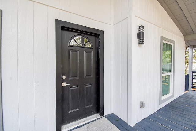 view of doorway to property