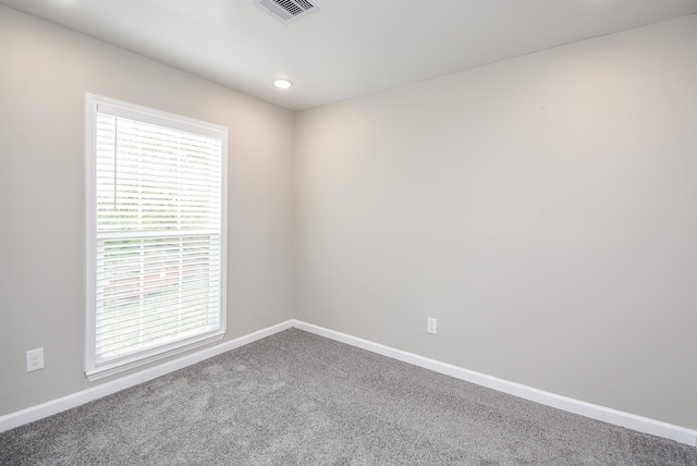 carpeted empty room featuring plenty of natural light