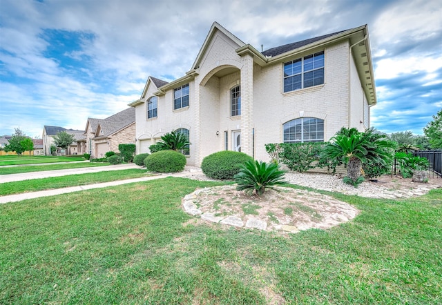 view of front of house with a front yard