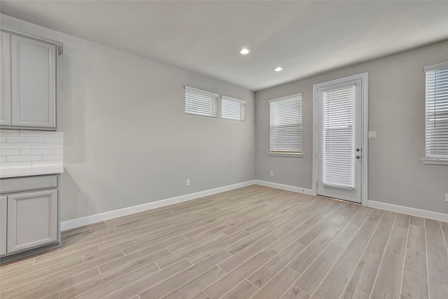 interior space with light wood-type flooring