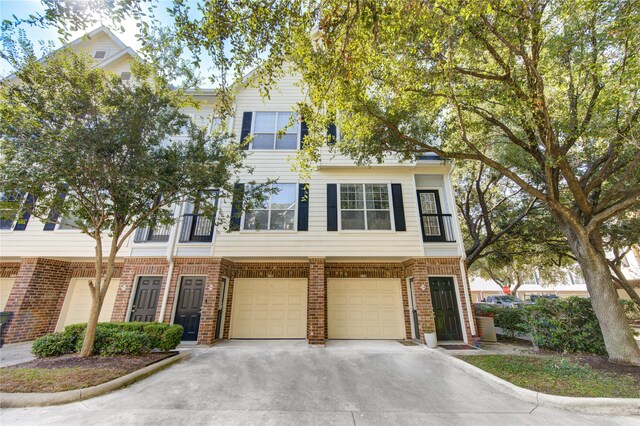 view of property with a garage