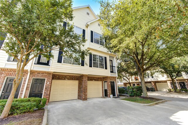 view of property featuring a garage