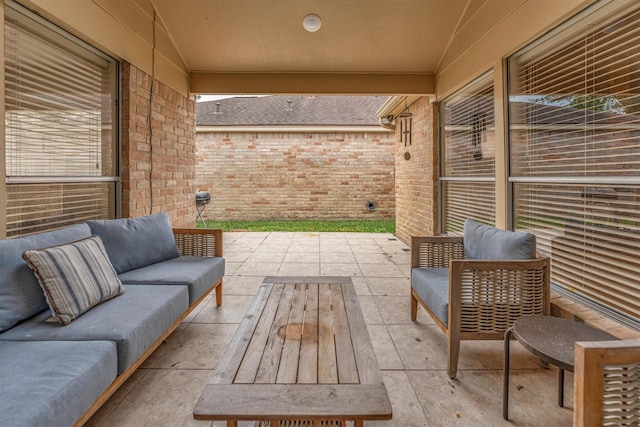 view of patio / terrace with an outdoor hangout area