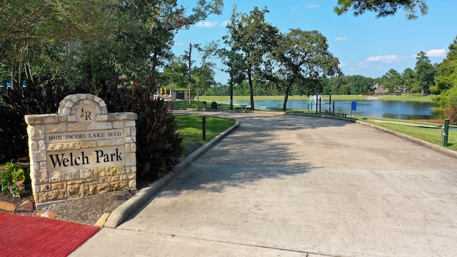 exterior space featuring a water view