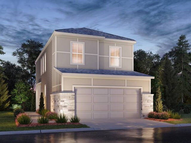 view of front facade featuring a garage