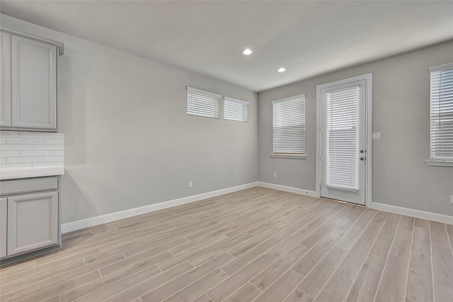 interior space featuring light hardwood / wood-style flooring