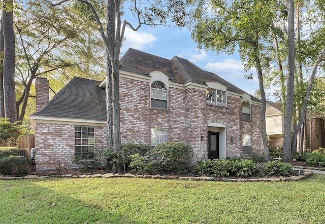 view of front of home featuring a front yard