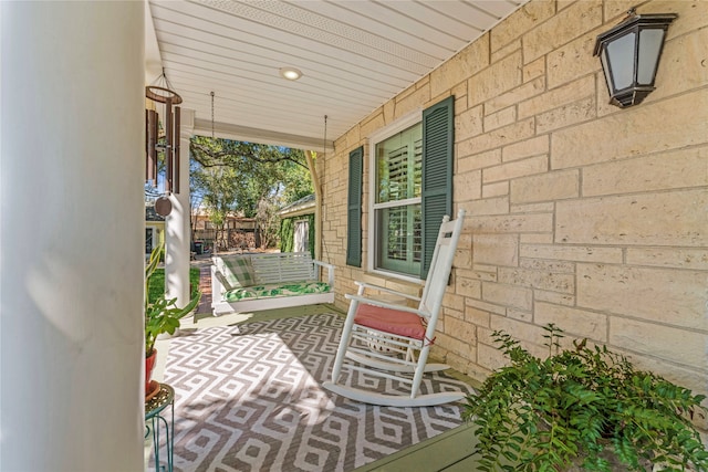 view of patio / terrace featuring a porch