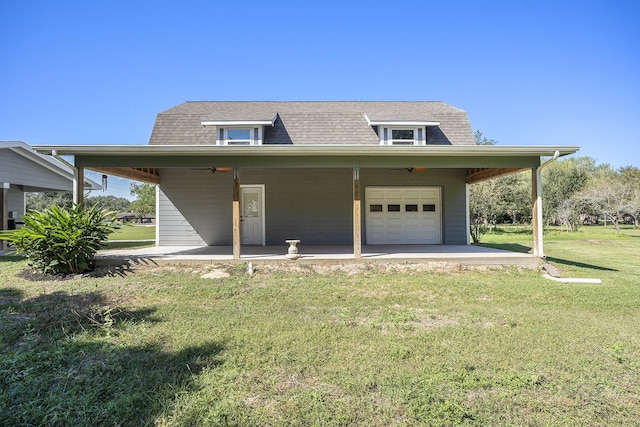 view of front of home with a front yard