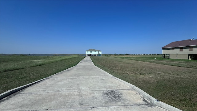 view of road featuring a rural view