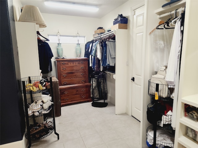 view of walk in closet